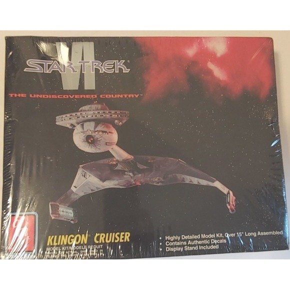 AMT Ertl Other - AMT Ertl Star Trek VI Klingon Cruiser Model Kit 8229 Sealed 1991 Vintage 15 Inch